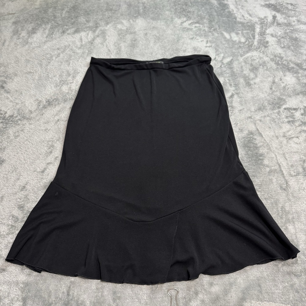 Vintage 90s EYE CANDY Midi Mesh Lettuce Hem Skirt Size Large Indie Grunge Goth